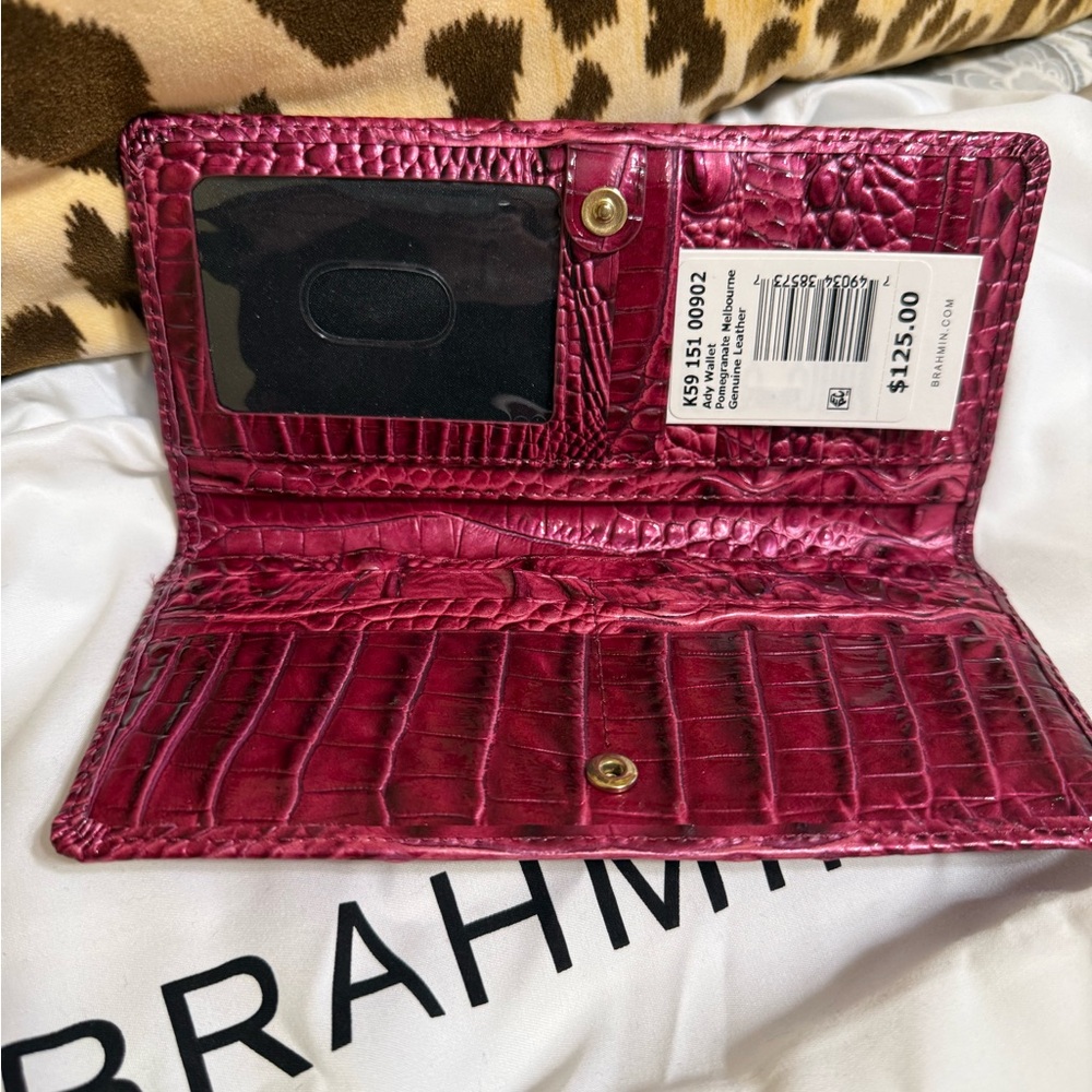 Brahmin Ady wallet! Pomegranate color! ( matching Duxbury bag sold separately) - Picture 2 of 5